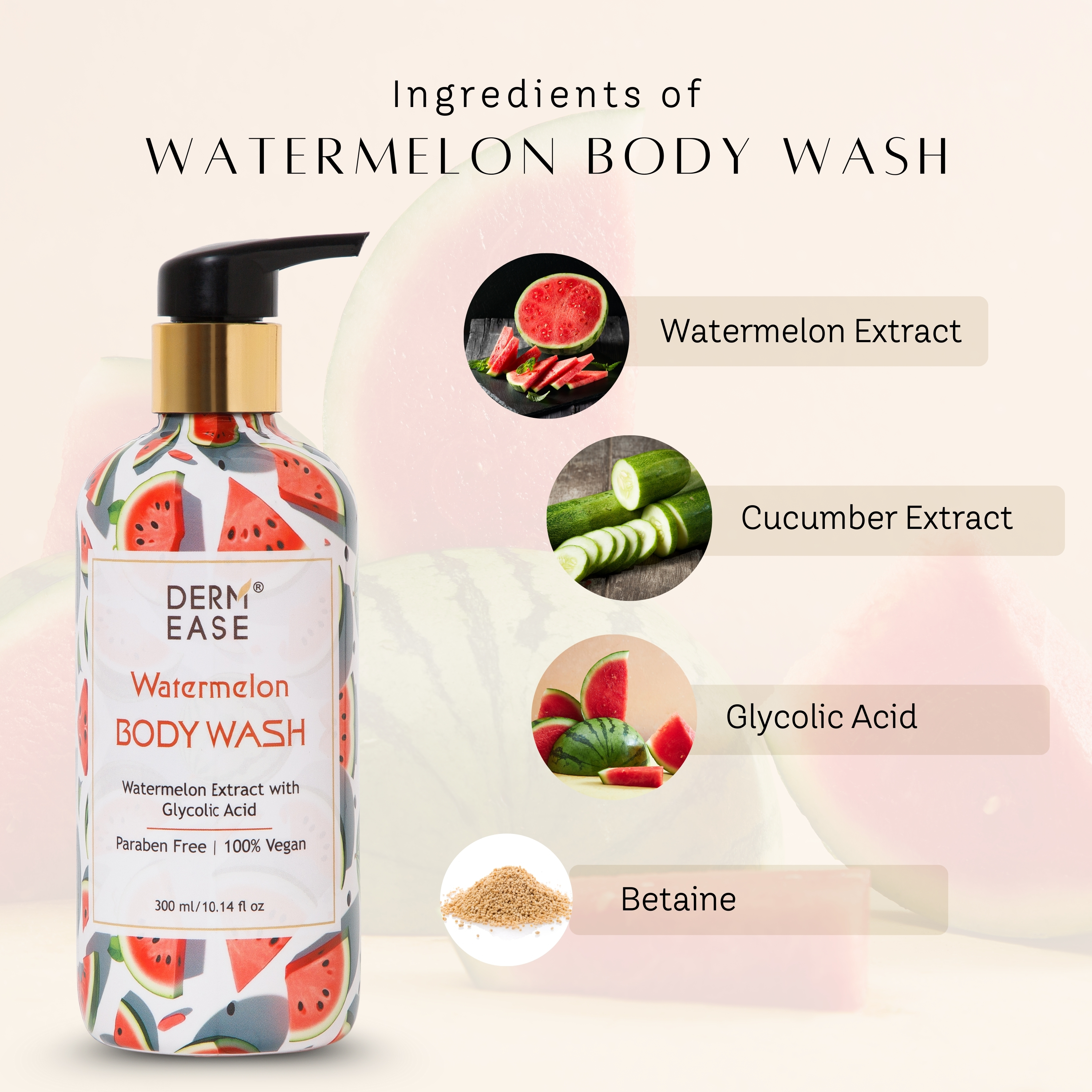 DERM EASE WATERMELON BODY WASH